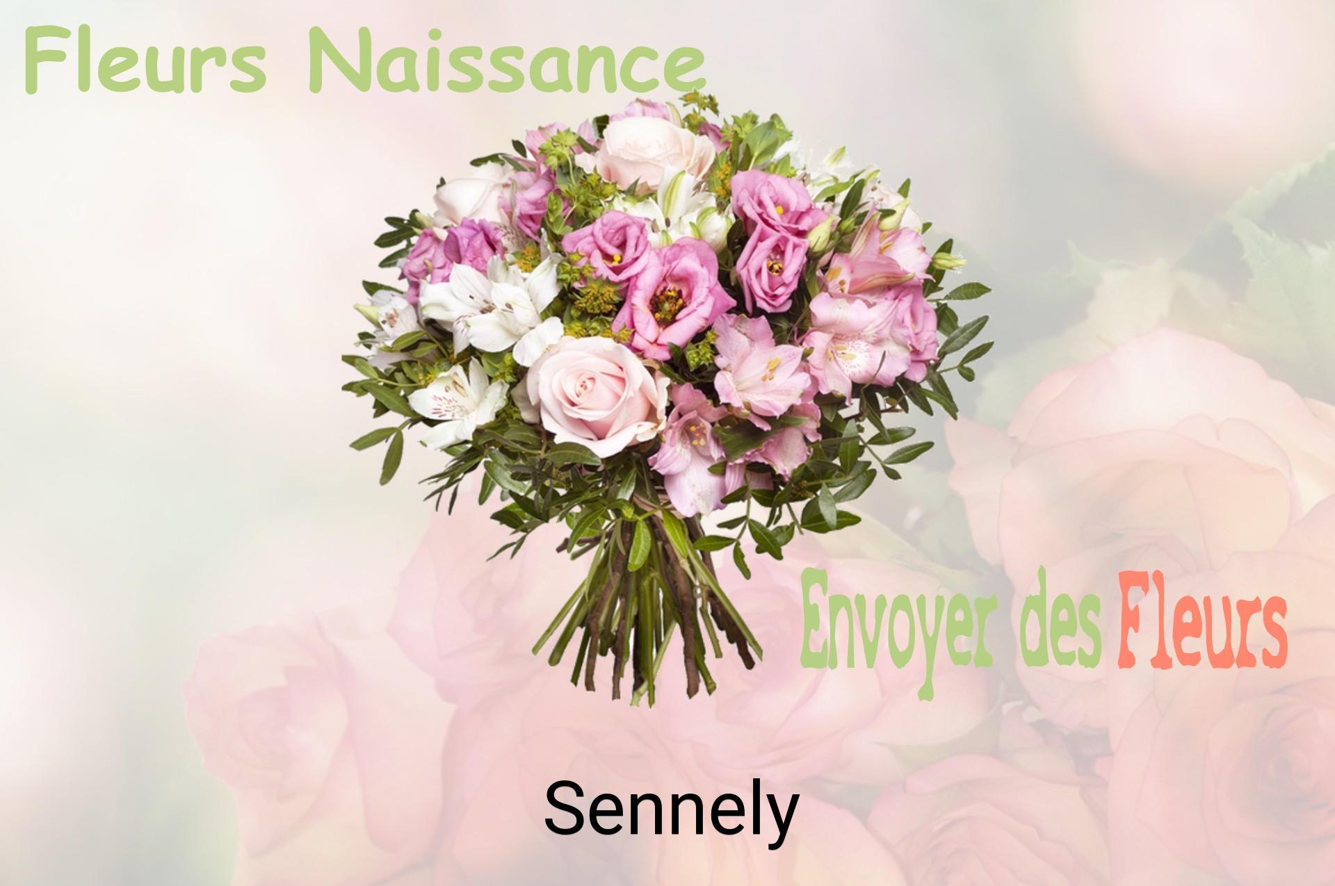 Bouquet de fleurs de naissance livré à Sennely